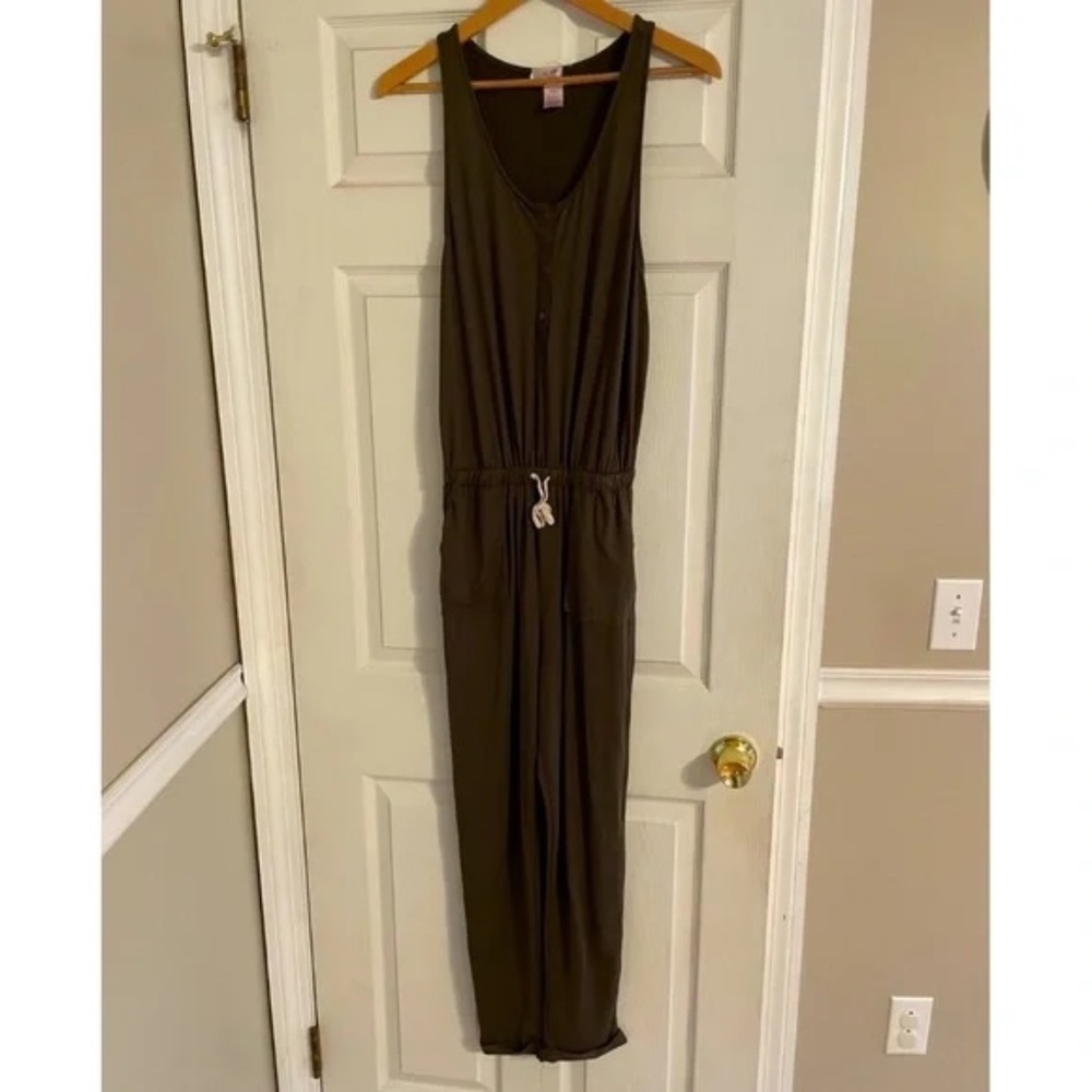 Size M Full Length Olive/Army Green Romper/Jumpsuit